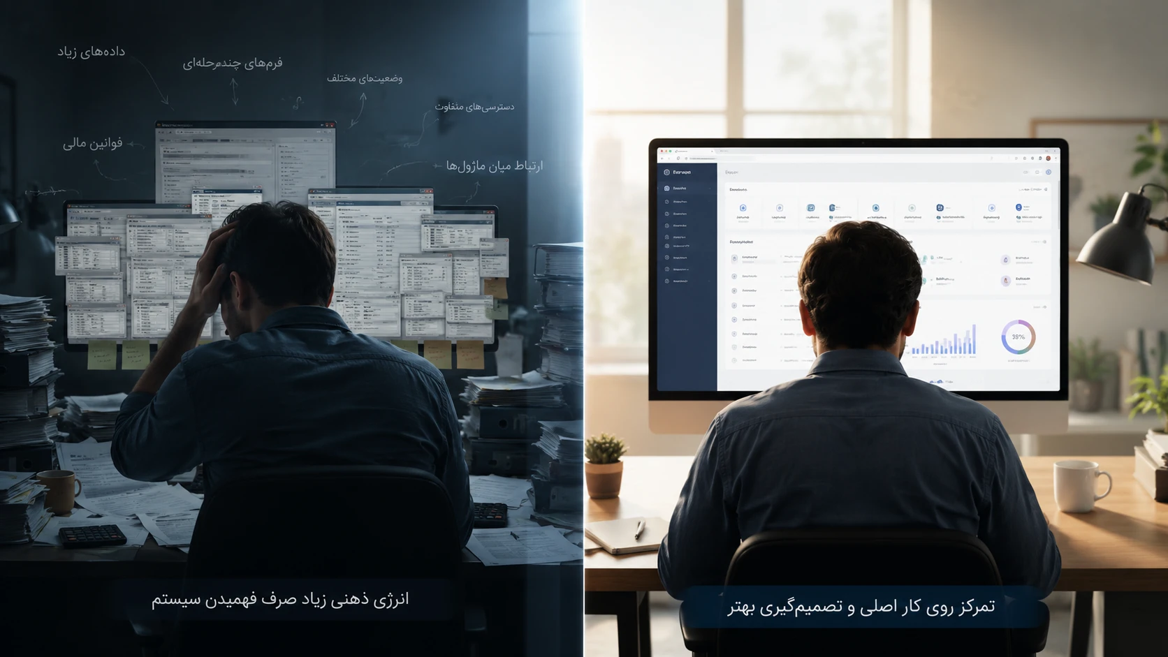 کاهش بار شناختی کاربر در نرم‌افزارهای ERP
